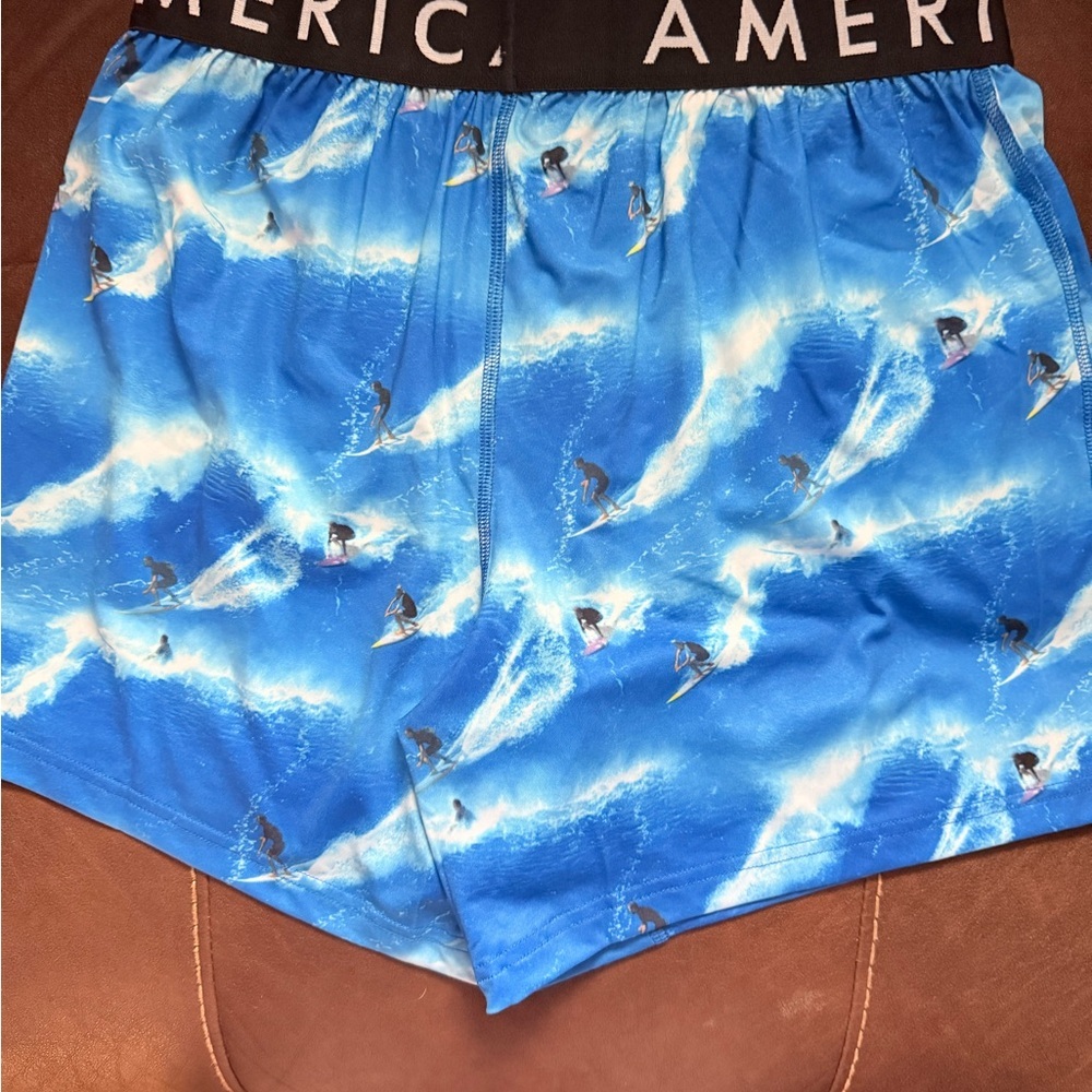 American Eagle Blue and White Boxers